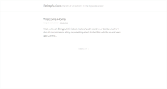Desktop Screenshot of beingautistic.co.uk